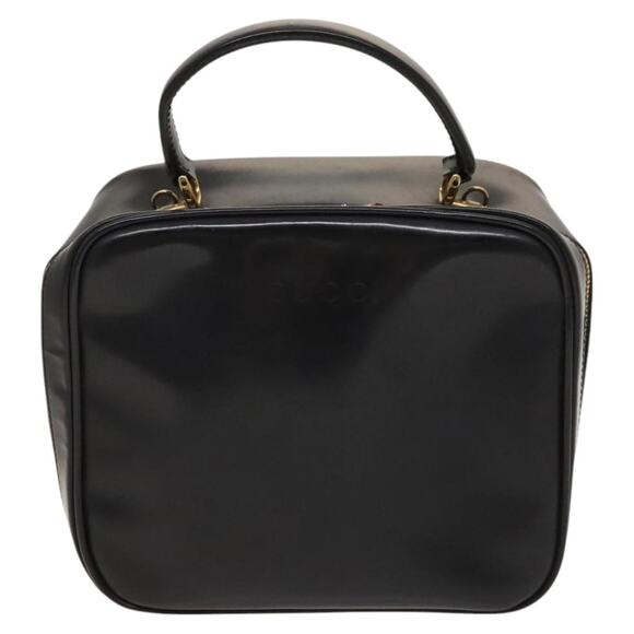 GUCCI Bamboo Bag Patent Leather Gold Dark Gray 000 3270 000 3270 - Picture 2 of 12